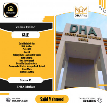 5 Marla Residential Plot for Sale in Sector P -  DHA Multan, Multan - (DP-39457)