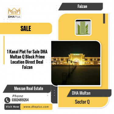 1 Kanal Residential Plot for Sale in Sector Q -  DHA Multan, Multan - (DP-39472)