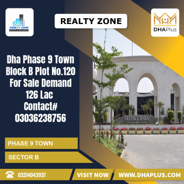 5 Marla Residential Plot for Sale in Sector B -  Phase 9 Town, Lahore - (DP-39521)