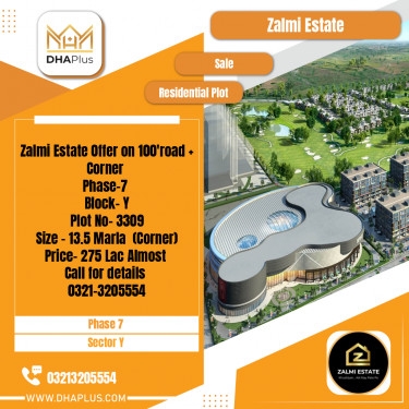 13.5 Marla Residential Plot for Sale in Sector Y -  Phase 7, Lahore - (DP-39528)
