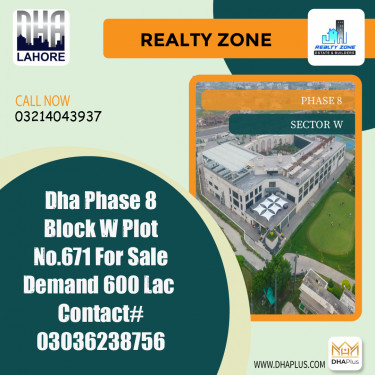 1 Kanal Residential Plot for Sale in Sector W -  Phase 8, Lahore - (DP-39537)