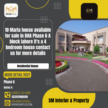 10 Marla Residential House for Sale in Sector A -  Phase 6, Lahore - (DP-39544)