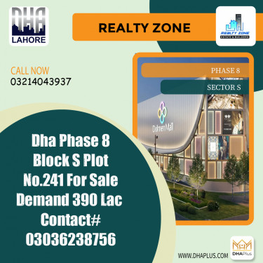 1 Kanal Residential Plot for Sale in Sector S -  Phase 8, Lahore - (DP-39561)