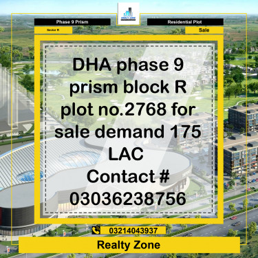 10 Marla Residential Plot for Sale in Sector R -  Phase 9 Prism, Lahore - (DP-39579)