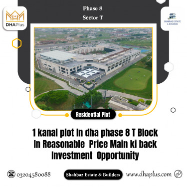 1 Kanal Residential Plot for Sale in Sector T -  Phase 8, Lahore - (DP-39677)