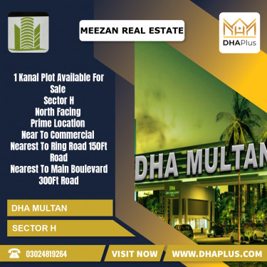 1 Kanal Residential Plot for Sale in Sector H -  DHA Multan, Multan - (DP-39698)