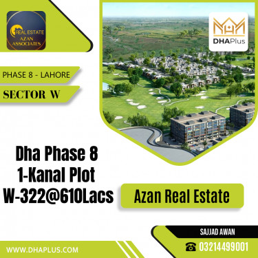 1 Kanal Residential Plot for Sale in Sector W -  Phase 8, Lahore - (DP-39715)