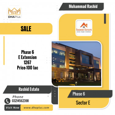 5 Marla Residential Plot for Sale in Sector E -  Phase 6, Lahore - (DP-39716)