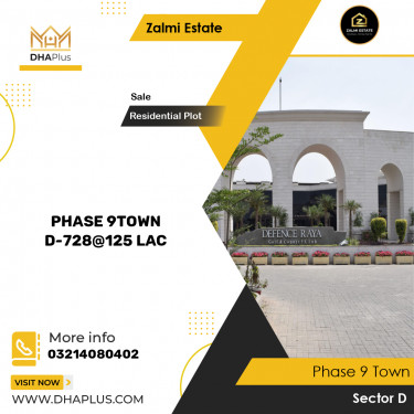 5 Marla Residential Plot for Sale in Sector D -  Phase 9 Town, Lahore - (DP-39728)