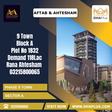 5 Marla Residential Plot for Sale in Sector A -  Phase 9 Town, Lahore - (DP-39751)