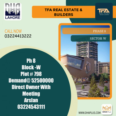 1 Kanal Residential Plot for Sale in Sector W -  Phase 8, Lahore - (DP-39753)