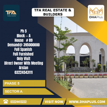 2 Kanal Residential House for Sale in Sector A -  Phase 5, Lahore - (DP-39754)