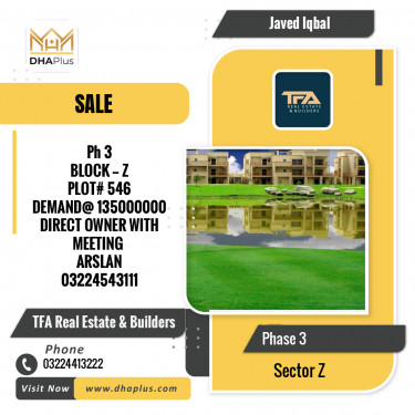 2 Kanal Residential Plot for Sale in Sector Z -  Phase 3, Lahore - (DP-39755)