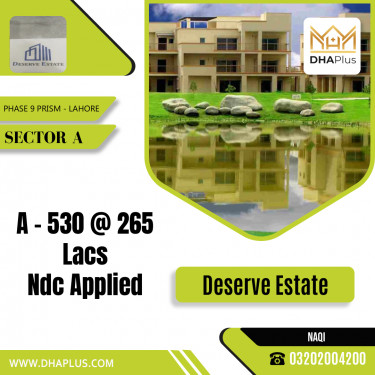 1 Kanal Residential Plot for Sale in Sector A -  Phase 9 Prism, Lahore - (DP-39773)