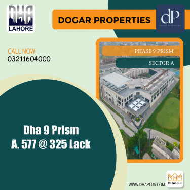 1 Kanal Residential Plot for Sale in Sector A -  Phase 9 Prism, Lahore - (DP-39783)