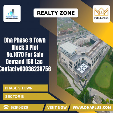 5 Marla Residential Plot for Sale in Sector B -  Phase 9 Town, Lahore - (DP-39800)
