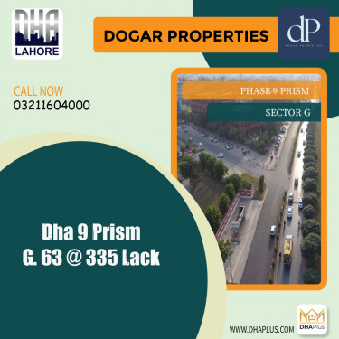 1 Kanal Residential Plot for Sale in Sector G -  Phase 9 Prism, Lahore - (DP-39841)