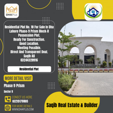1 Kanal Residential Plot for Sale in Sector R -  Phase 9 Prism, Lahore - (DP-39871)