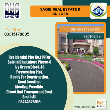 1 Kanal Residential Plot for Sale in Sector Z-6 -  Phase 8 Ivy Green, Lahore - (DP-39891)