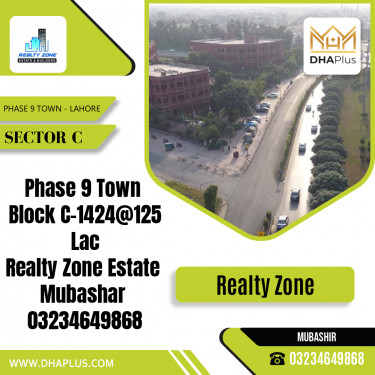 5 Marla Residential Plot for Sale in Sector C -  Phase 9 Town, Lahore - (DP-39911)