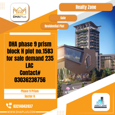 1 Kanal Residential Plot for Sale in Sector H -  Phase 9 Prism, Lahore - (DP-39921)