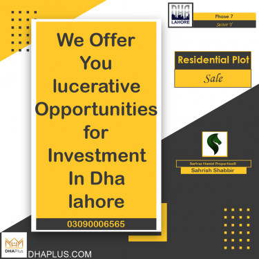 20 Marla Residential Plot for Sale in Sector Y -  Phase 7, Lahore - (DP-39934)