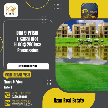 1 Kanal Residential Plot for Sale in Sector H -  Phase 9 Prism, Lahore - (DP-39993)