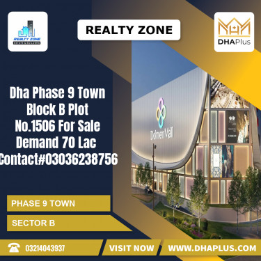 5 Marla Residential Plot for Sale in Sector B -  Phase 9 Town, Lahore - (DP-40008)