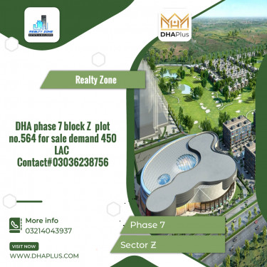21 Marla Residential Plot for Sale in Sector Z -  Phase 7, Lahore - (DP-40024)