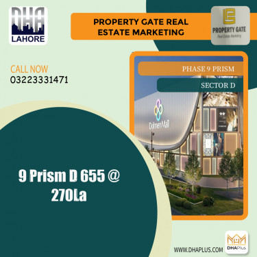 1 Kanal Residential Plot for Sale in Sector D -  Phase 9 Prism, Lahore - (DP-40056)