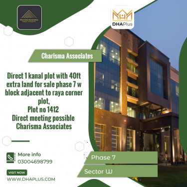 1 Kanal Residential Plot for Sale in Sector W -  Phase 7, Lahore - (DP-40067)