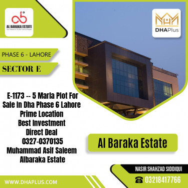 5 Marla Residential Plot for Sale in Sector E -  Phase 6, Lahore - (DP-40089)