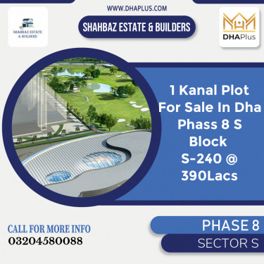 1 Kanal Residential Plot for Sale in Sector S -  Phase 8, Lahore - (DP-40099)