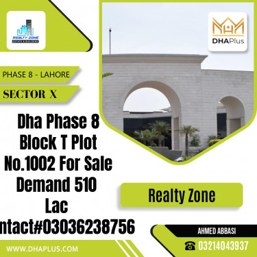 1 Kanal Residential Plot for Sale in Sector X -  Phase 8, Lahore - (DP-40122)