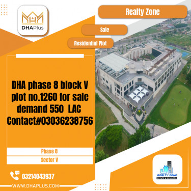 21 Marla Residential Plot for Sale in Sector V -  Phase 8, Lahore - (DP-40123)