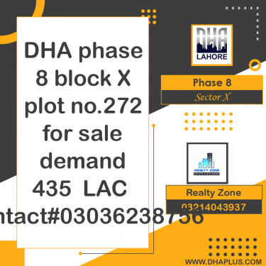 1 Kanal Residential Plot for Sale in Sector X -  Phase 8, Lahore - (DP-40125)