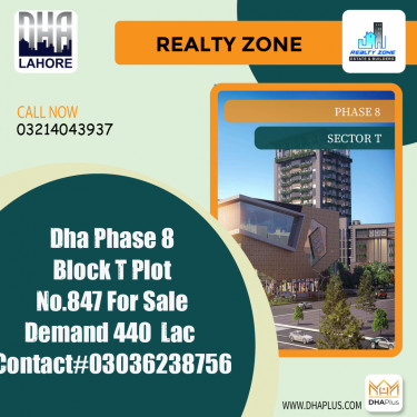 1 Kanal Residential Plot for Sale in Sector T -  Phase 8, Lahore - (DP-40126)