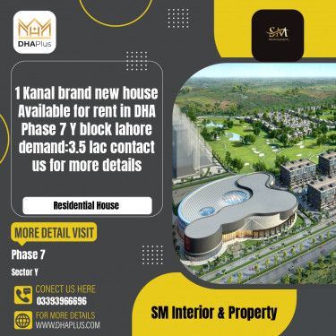 1 Kanal Residential House for Rent in Sector Y -  Phase 7, Lahore - (DP-40136)