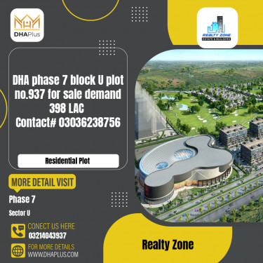 1 Kanal Residential Plot for Sale in Sector U -  Phase 7, Lahore - (DP-40189)