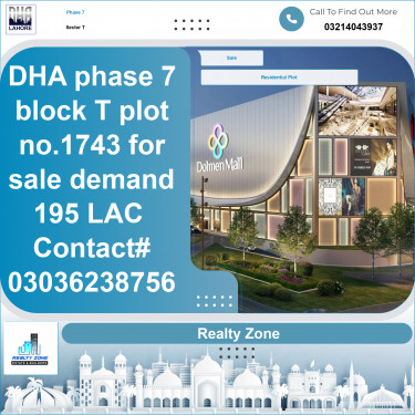 10 Marla Residential Plot for Sale in Sector T -  Phase 7, Lahore - (DP-40192)