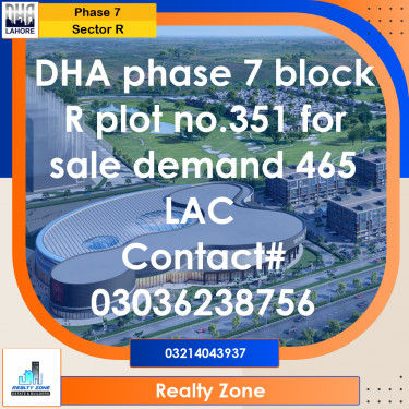 1 Kanal Residential Plot for Sale in Sector R -  Phase 7, Lahore - (DP-40193)