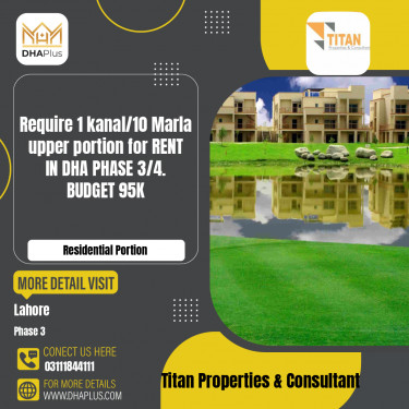 10 Marla Residential Portion for Rent in Phase 3, Lahore - (DP-40224)