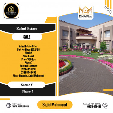 20 Marla Residential Plot for Sale in Sector Y -  Phase 7, Lahore - (DP-40254)