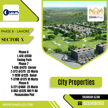 1 Kanal Residential Plot for Sale in Sector X -  Phase 8, Lahore - (DP-40260)