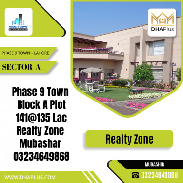 5 Marla Residential Plot for Sale in Sector A -  Phase 9 Town, Lahore - (DP-40272)