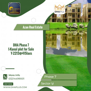 1 Kanal Residential Plot for Sale in Sector Y -  Phase 7, Lahore - (DP-40281)