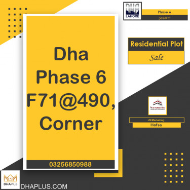 1 Kanal Residential Plot for Sale in Sector F -  Phase 6, Lahore - (DP-40298)