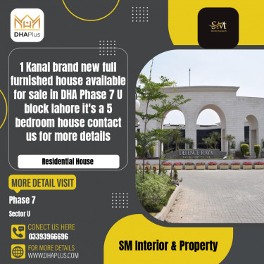 1 Kanal Residential House for Sale in Sector U -  Phase 7, Lahore - (DP-40307)