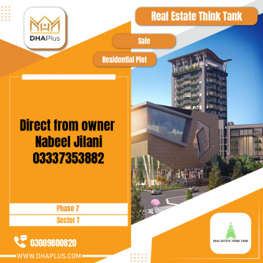 1 Kanal Residential Plot for Sale in Sector T -  Phase 7, Lahore - (DP-40312)