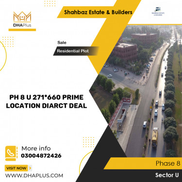 1 Kanal Residential Plot for Sale in Sector U -  Phase 8, Lahore - (DP-40323)